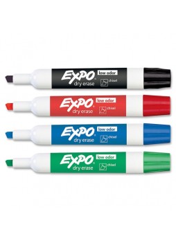 Expo 80174 Dry Erase Markers, Assorted, Pack of 4